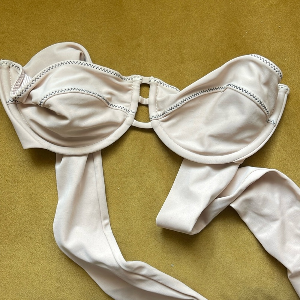 Acacia swimwear Bandeau top beige